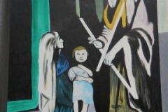 Moderní obraz sv. Blažeje v kapličce na Koukolově hoře